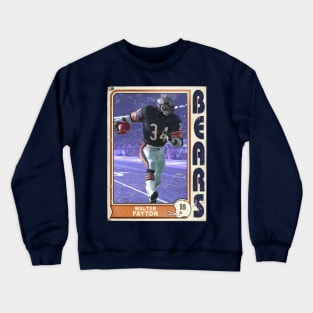 Retro Walter Payton Football Trading Card Crewneck Sweatshirt